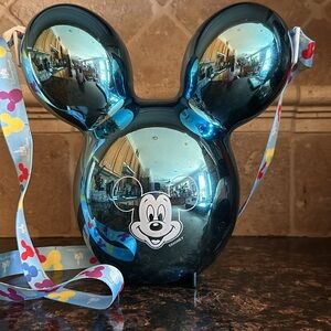 Mickey Mouse Metallic blue Balloon Popcorn Bucket from Disneyland